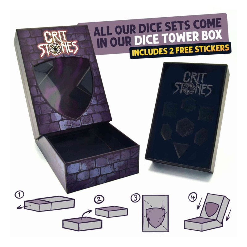 CritStones Metal Dice Set Rage Within (7) 1