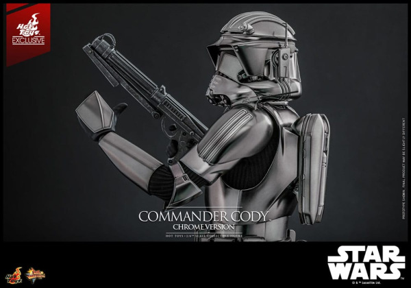 Star Wars Movie Masterpiece Action Figure 1/6 Commander Cody (Chrome Version) Hot Toys Exclusive 30 14