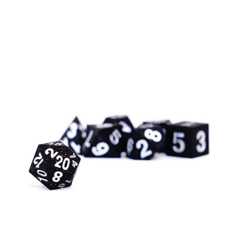 FanRoll Sharp Edge Silicone Dice Set Gold Scatter (7) 4