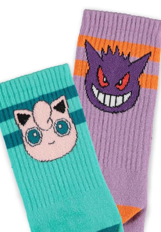 Pokemon Socks 2-Pack Heads Grey 39-42