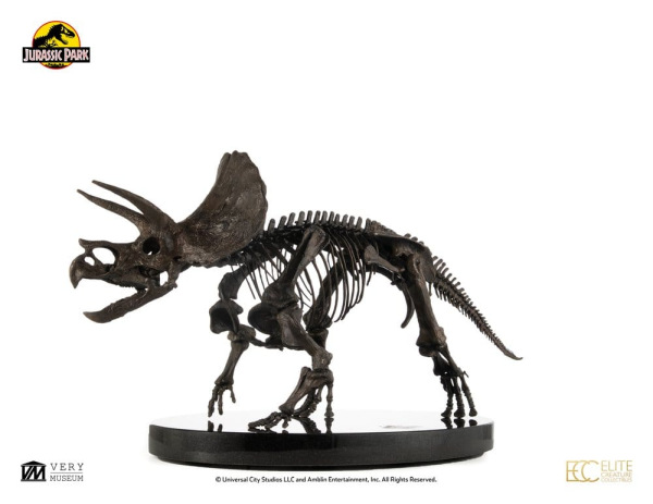 Jurassic World ECC Elite Creature Line Statue 1/12 Triceratops Fossil Skeleton Bronze 33 cm 2
