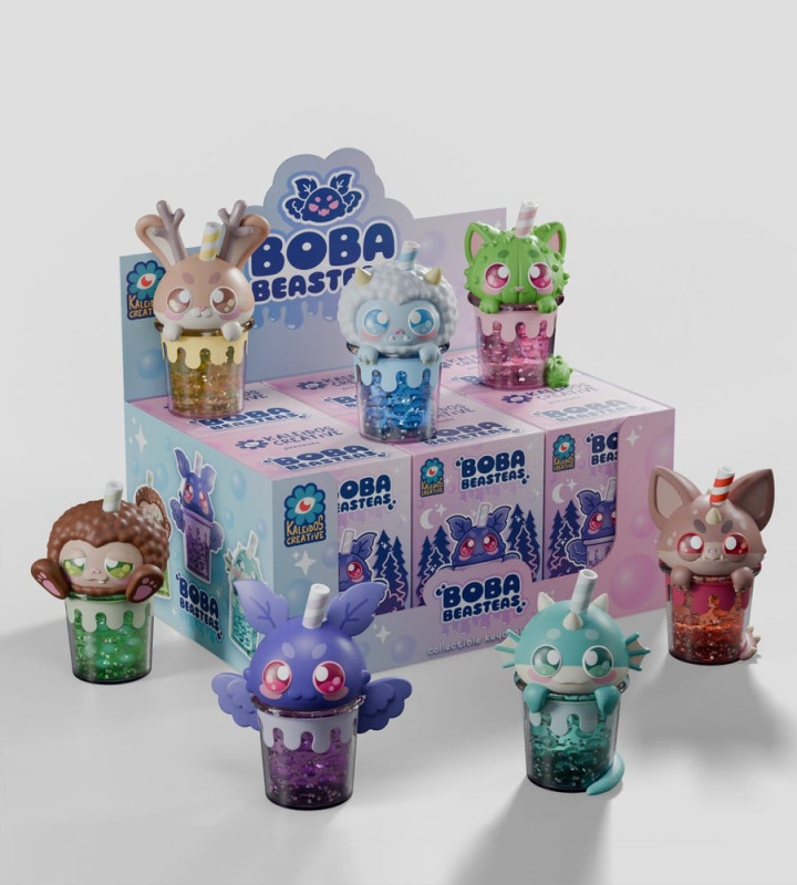 Boba Beasteas Keychain 8 cm Blind Box Display (8) 3