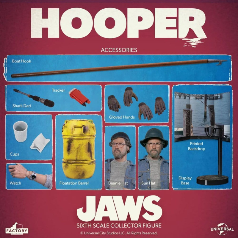 Jaws Action Figure 1/6 Hooper 15 cm 3
