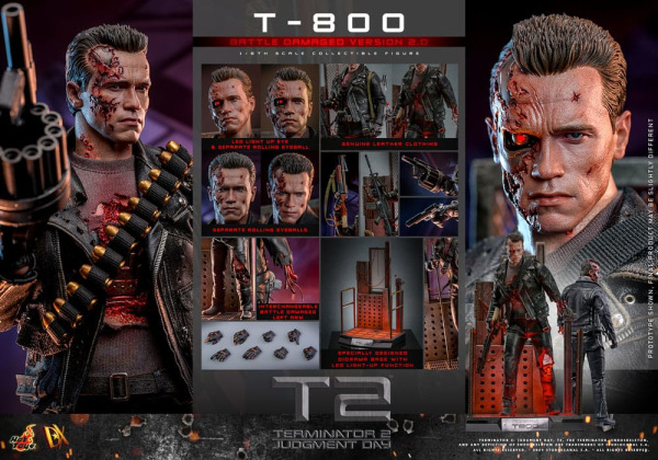 Terminator 2 Movie Masterpiece Action Figure 1/6 T-800 Battle Damaged Version 2.0 32 cm 3