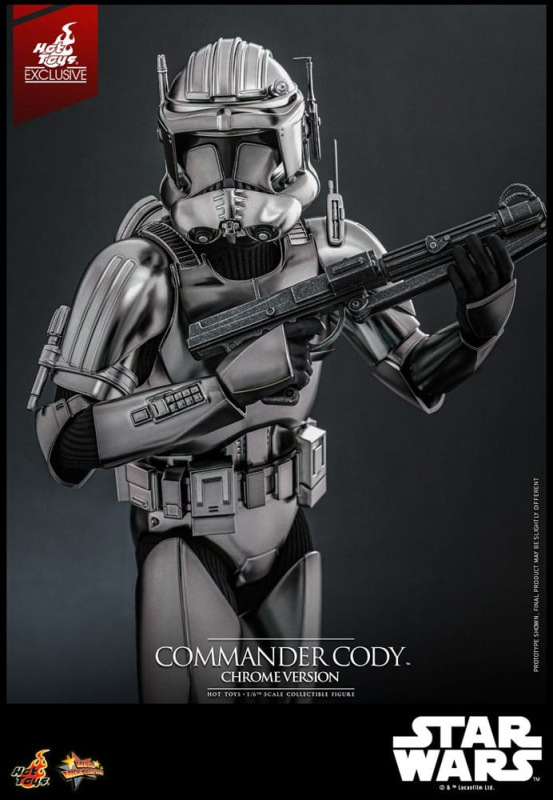Star Wars Movie Masterpiece Action Figure 1/6 Commander Cody (Chrome Version) Hot Toys Exclusive 30 3