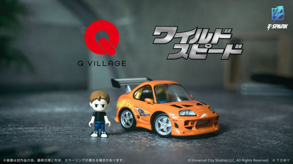 Fast & Furious Q-Village Vehicle with mini-figure Toyota Supra JZA80 9 cm 6