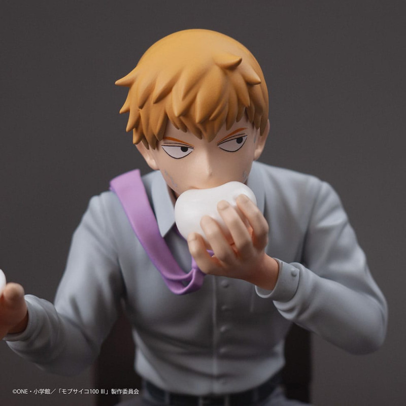 Mob Psycho 100 III x Bunbougu Cafe 2022 PVC Statue Arataka Reigen 14 cm 6