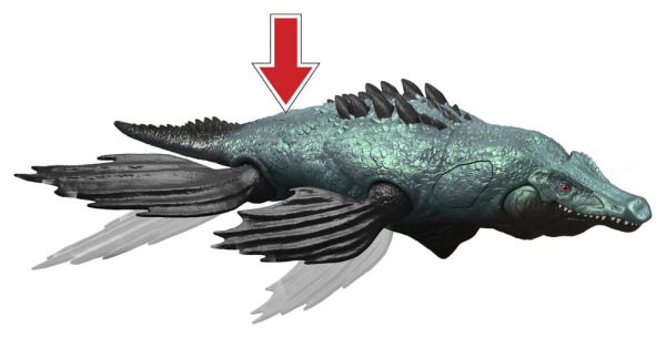 Jurassic World: Survival Action Figure Gigantic Thrashers Liopleurodon 30 cm 3