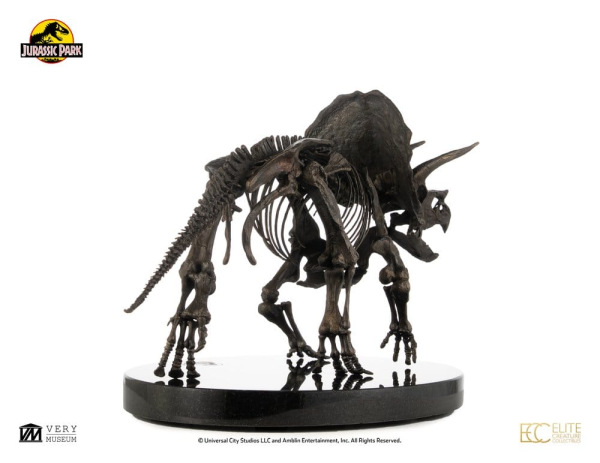 Jurassic World ECC Elite Creature Line Statue 1/12 Triceratops Fossil Skeleton Bronze 33 cm 7