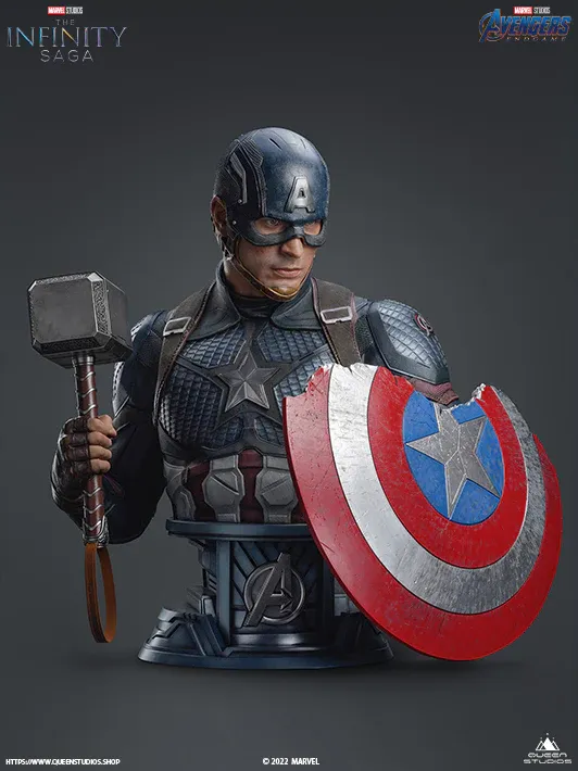 Captain America Life-size Bust - Queen Studios