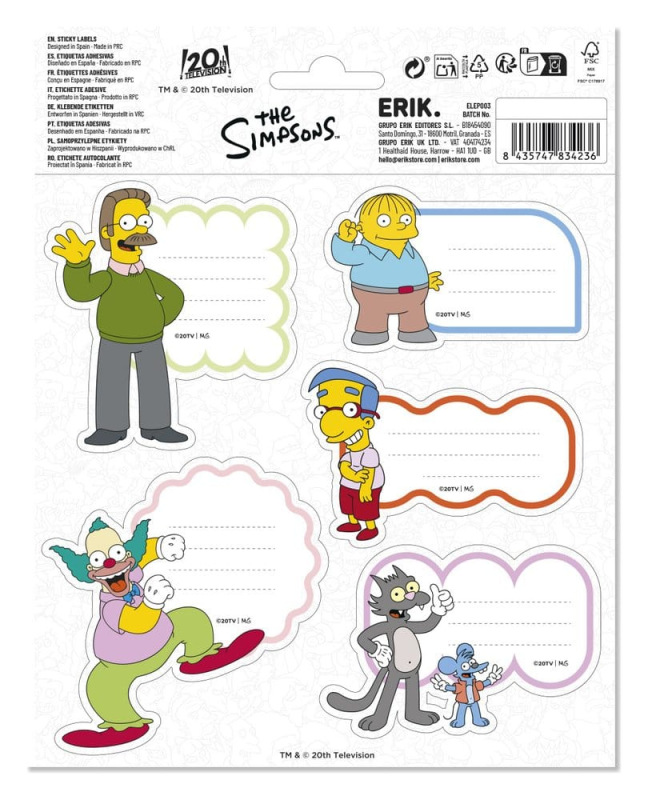 The Simpsons Premium Self-Adhesive Labels (10) 1