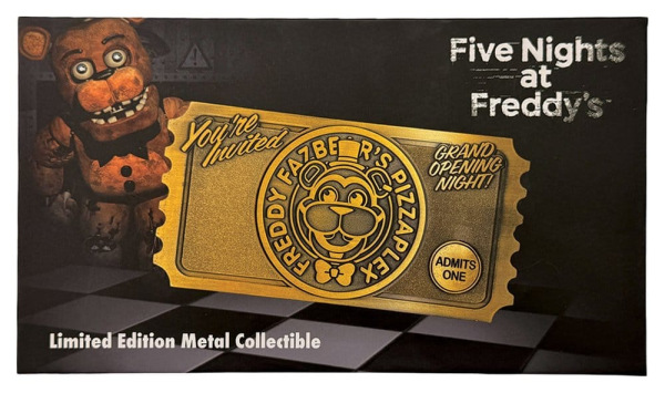 Five Nights at Freddy’s Replica Pizzaplex Opening Night Ticket Limited Edition 16 x 8 cm 5
