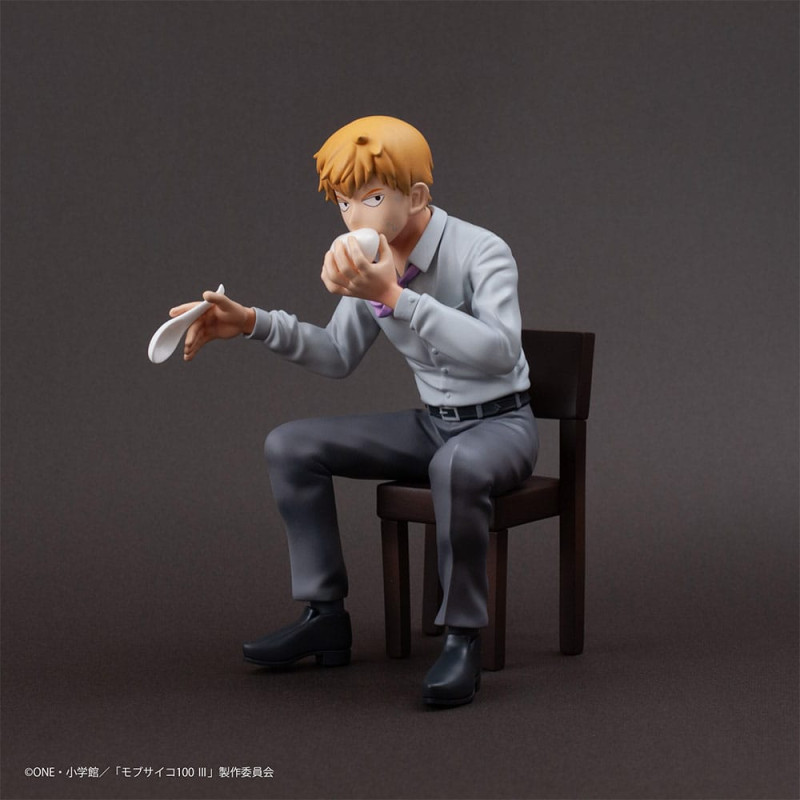 Mob Psycho 100 III x Bunbougu Cafe 2022 PVC Statue Arataka Reigen 14 cm 5