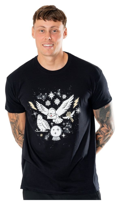 Harry Potter T-Shirt Hedwig Magical Xmas Size L 1