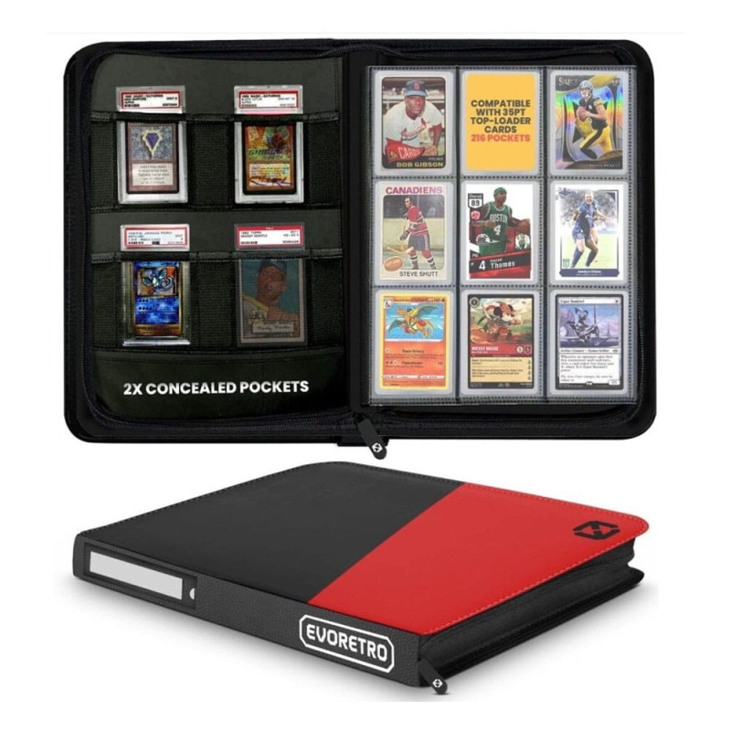 Evoretro Shield+ Topload Cards Binder 216 Cards Black/Red 1