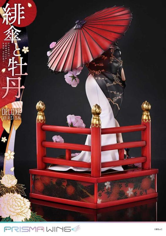 Original Illustration by Fuzichoco Prisma Wing PVC Statue 1/7 Scarlet Umbrella And Peony Deluxe Vers 12