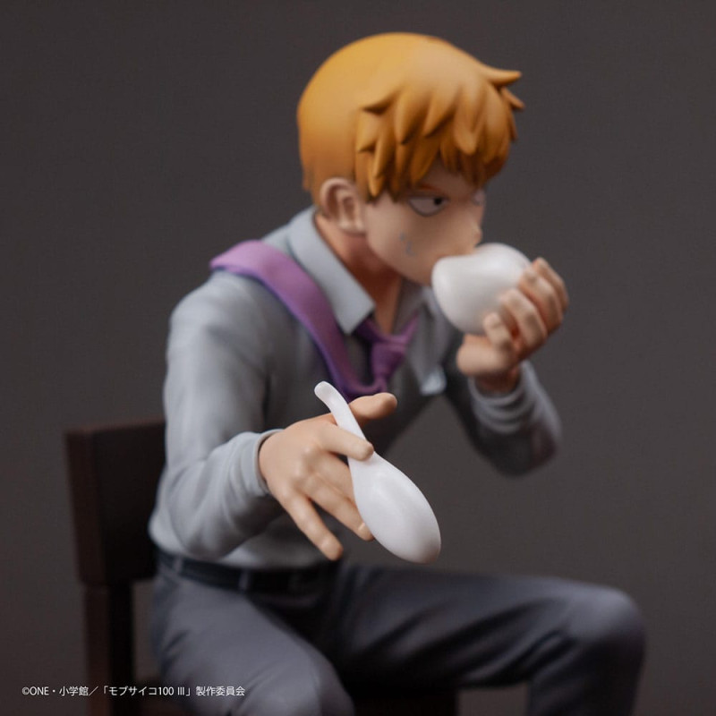 Mob Psycho 100 III x Bunbougu Cafe 2022 PVC Statue Arataka Reigen 14 cm 7