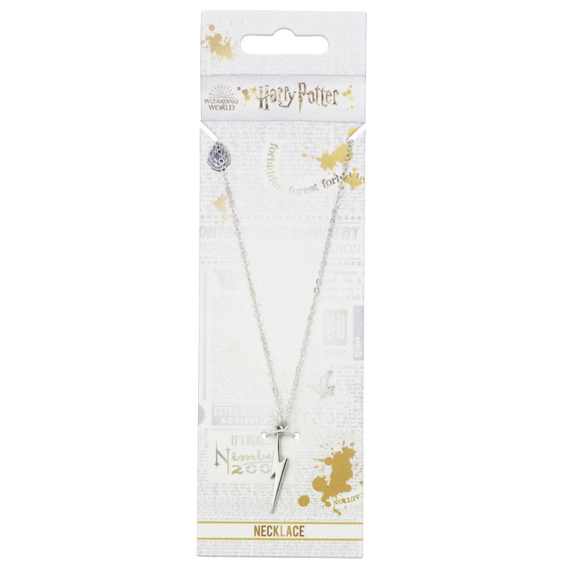 Harry Potter Pendant & Necklace Lightning Bolt (silver plated) 3