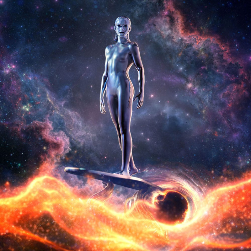Fantastic Four Art Scale Statue 1/10 Silver Surfer 27 cm 9