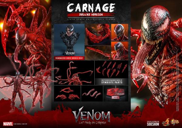 Venom: Let There Be Carnage Movie Masterpiece Series PVC Action Figure 1/6 Carnage Deluxe Ver. 43 cm