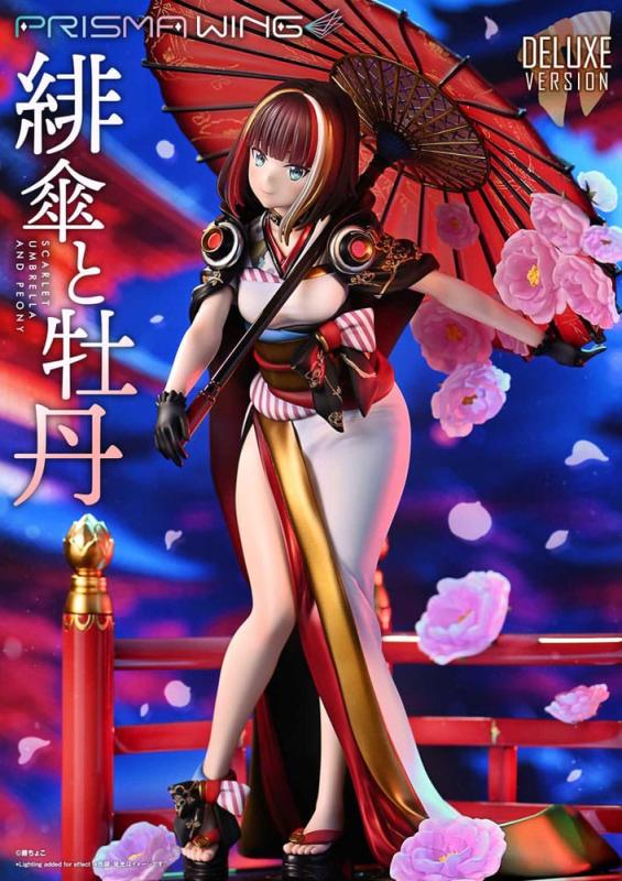 Original Illustration by Fuzichoco Prisma Wing PVC Statue 1/7 Scarlet Umbrella And Peony Deluxe Vers 1