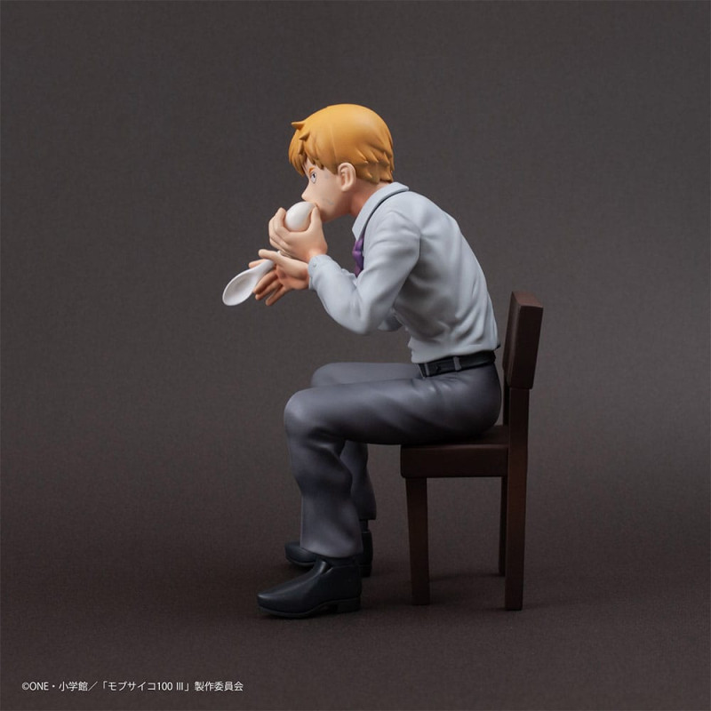 Mob Psycho 100 III x Bunbougu Cafe 2022 PVC Statue Arataka Reigen 14 cm 4