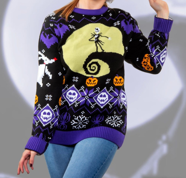 Nightmare Before Christmas Christmas Sweater 8-bit Size L 1