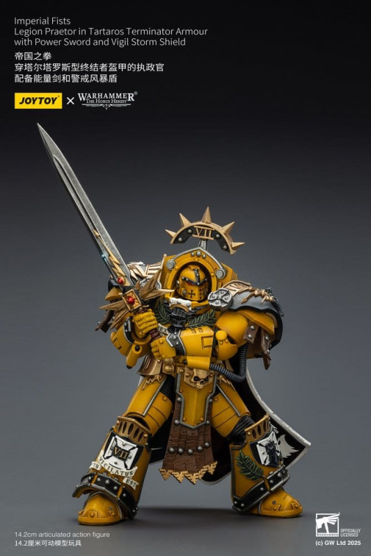 Warhammer Imperial Fists Action Figure Legion Praetor in Tartaros Terminator Armourwith Power Sword 7
