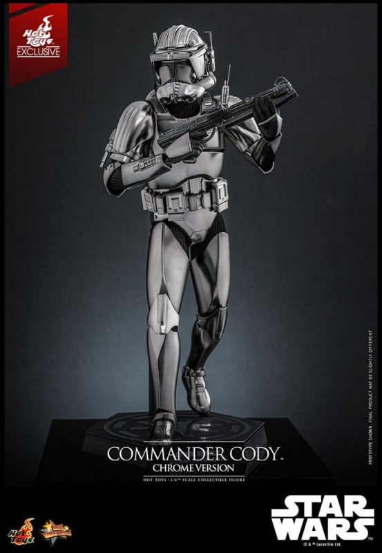Star Wars Movie Masterpiece Action Figure 1/6 Commander Cody (Chrome Version) Hot Toys Exclusive 30 10