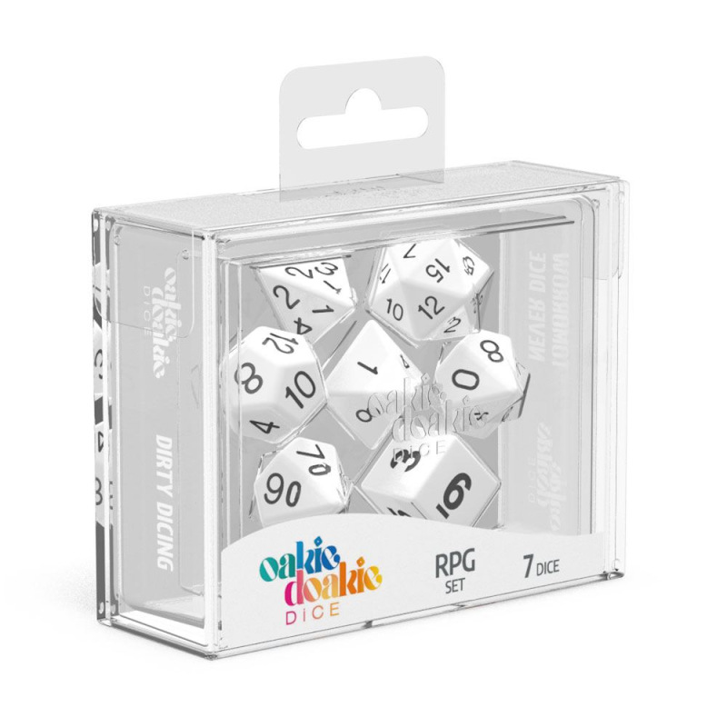 Oakie Doakie Dice RPG Set Solid - White (7) 1
