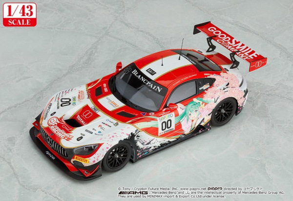 Hatsune Miku GT Project Vehicle 1/43 Good Smile Hatsune Miku AMG 2017 SPA24H Ver. 11 cm 1