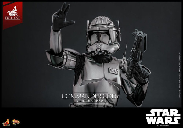 Star Wars Movie Masterpiece Action Figure 1/6 Commander Cody (Chrome Version) Hot Toys Exclusive 30 13