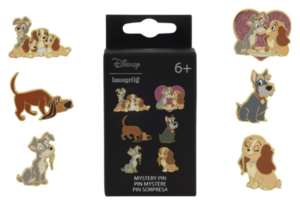 Disney by Loungefly Enamel Pins Lady and the Tramp Blind Display (12)