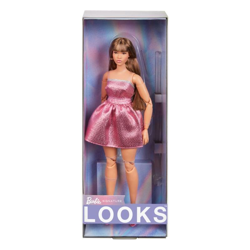 Barbie Signature Barbie Looks Doll Model #24 Curvy, Pink Mini Dress