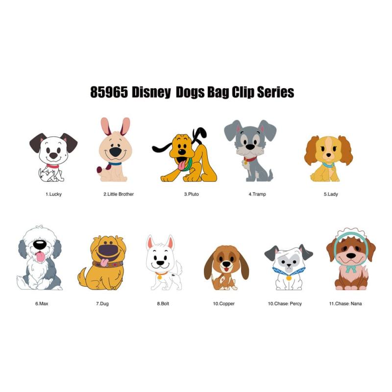 Disney Dogs 3D Foam Bag Clips Series 1 Display (24) 1