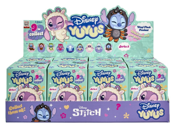 Disney YuYus Plush Key rings Wave 2 Stitch & Angel 13 cm Blindbox Display (8) 1