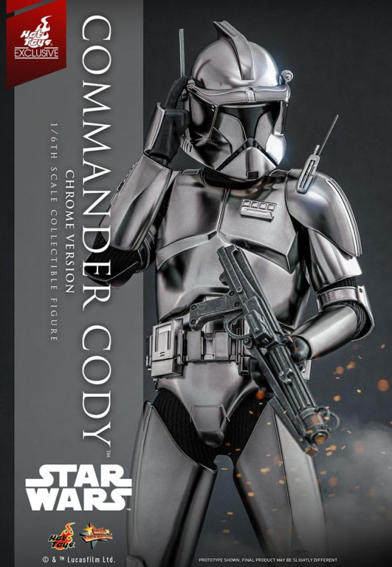 Star Wars Movie Masterpiece Action Figure 1/6 Commander Cody (Chrome Version) Hot Toys Exclusive 30 1