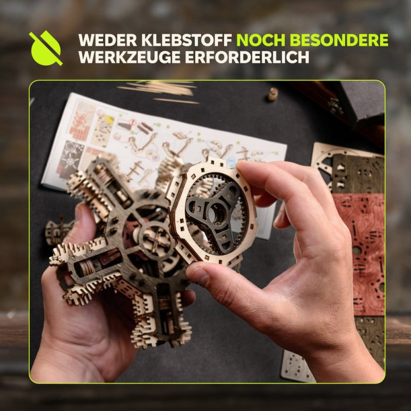 Ugears 3D Wooden Model Kit R-5 Aircraft Engine 25 cm 3