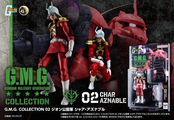 Mobile Suit Gundam G.M.G. Collection 02 Action Figure Principality of Zeon Char Aznable 10 cm