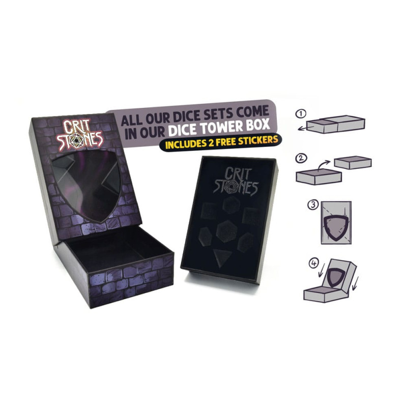 CritStones Metal Dice Set Rage Within (7) 2