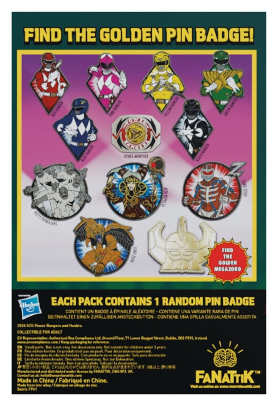 Power Rangers Mystery Pin Badges Blind Box Assortment (12) 8
