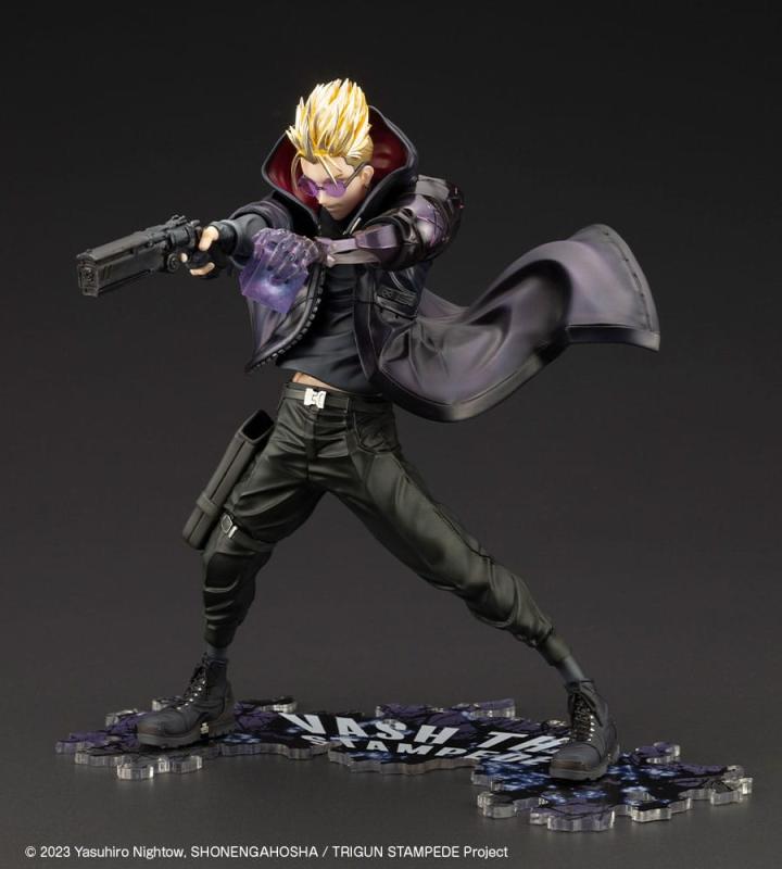 Trigun Stampede ARTFXJ Statue 1/8 Vash the Stampede The Gunman in Black Ver. 22 cm 1