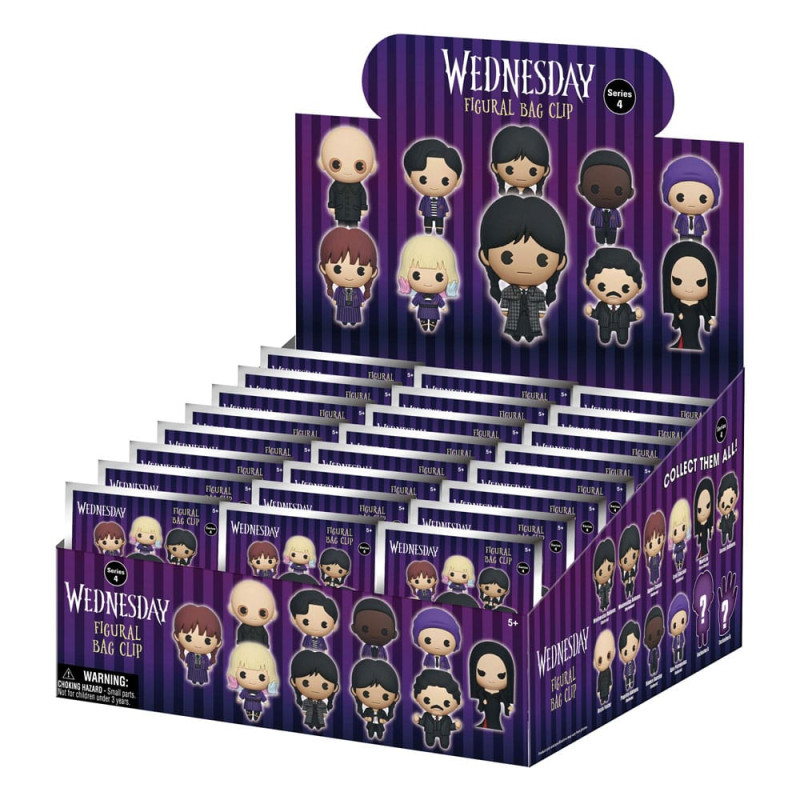 Wednesday 3D Foam Bag Clips Series 4 Display (24)