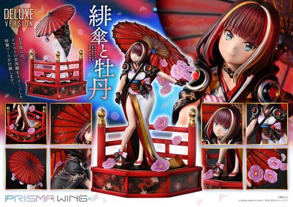 Original Illustration by Fuzichoco Prisma Wing PVC Statue 1/7 Scarlet Umbrella And Peony Deluxe Vers