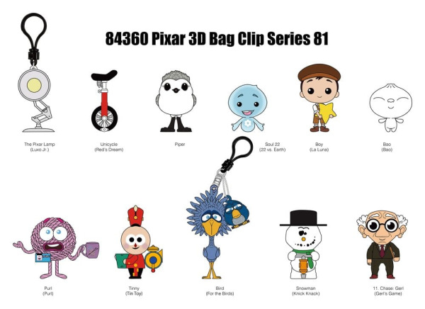 Pixar 3D PVC Bag Clips Series 82 Blind Bag Display (24) 2