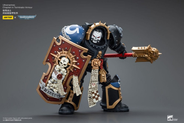 Warhammer 40k Action Figure 1/18 Ultramarines Chaplain in Terminator Armour 12 cm 6