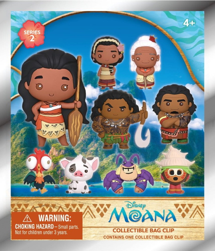 Moana 3D PVC Bag Clips Series 2 Display (24) 2