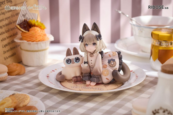 Decorated Life Collection PVC Statue Tea Time Cats x Siamese Cat Azuki-san Friendship Collaboration 3