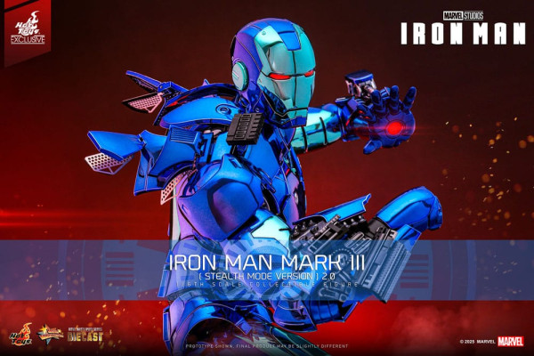 Iron Man Movie Masterpiece Diecast Action Figure 1/6 Iron Man Mark III (Stealth Mode Ver.) 2.0 Hot T 1