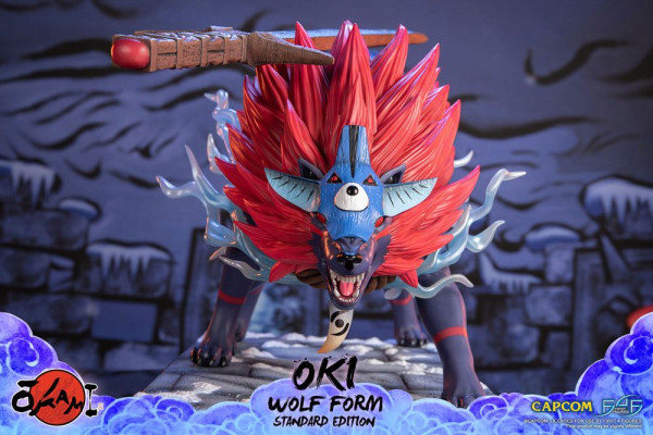 Okami Statue Oki (Wolf Form) 35 cm 12